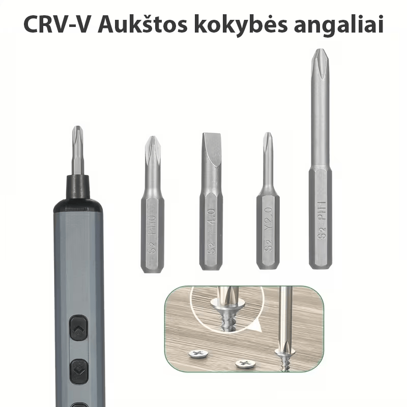 Elektrinis tikslus atsuktuvas, 68 bitų rinkinys