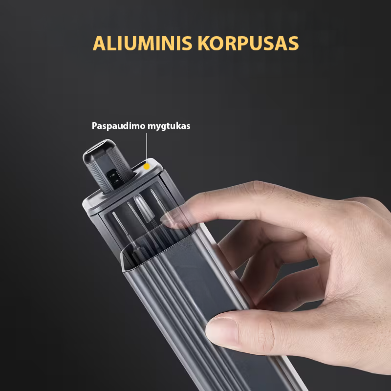 Elektrinis tikslus atsuktuvas, 46 bitų rinkinys. (nauja versija)