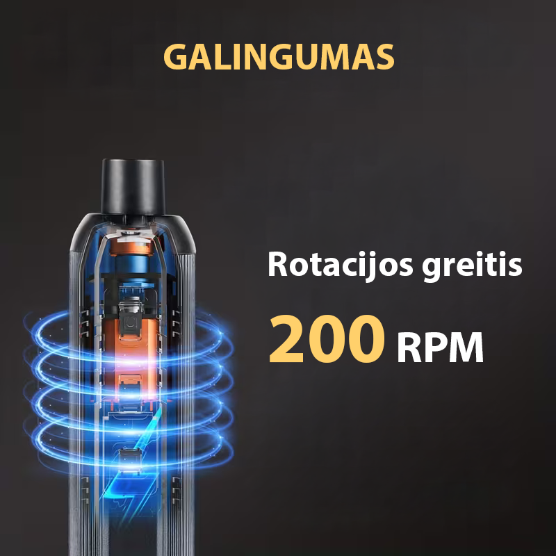 Elektrinis tikslus atsuktuvas, 46 bitų rinkinys. (nauja versija)